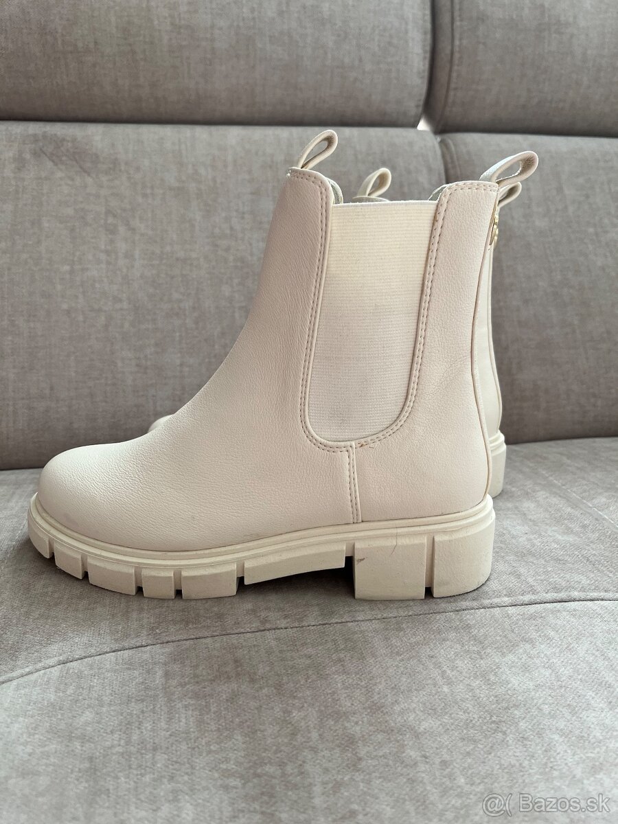 Dámske topánky Marco Tozzi, veľkosť 37, farba krémová/béžová - 3