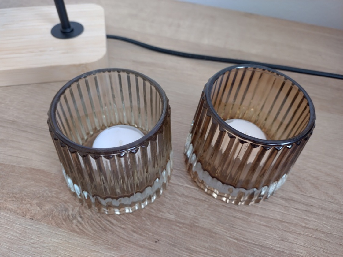 dva sklenene svietniky CENA SPOLU - 3