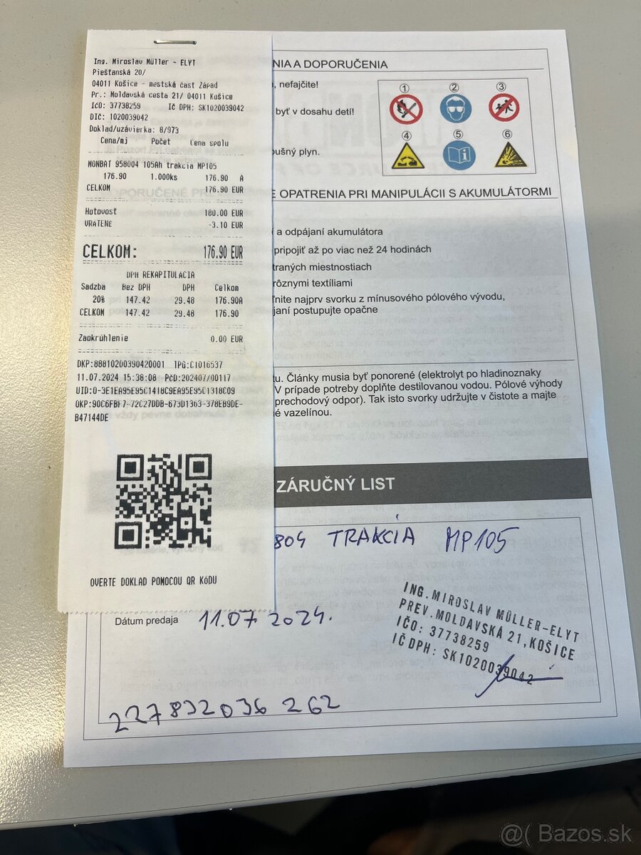 Trakčná batéria 105Ah - 3