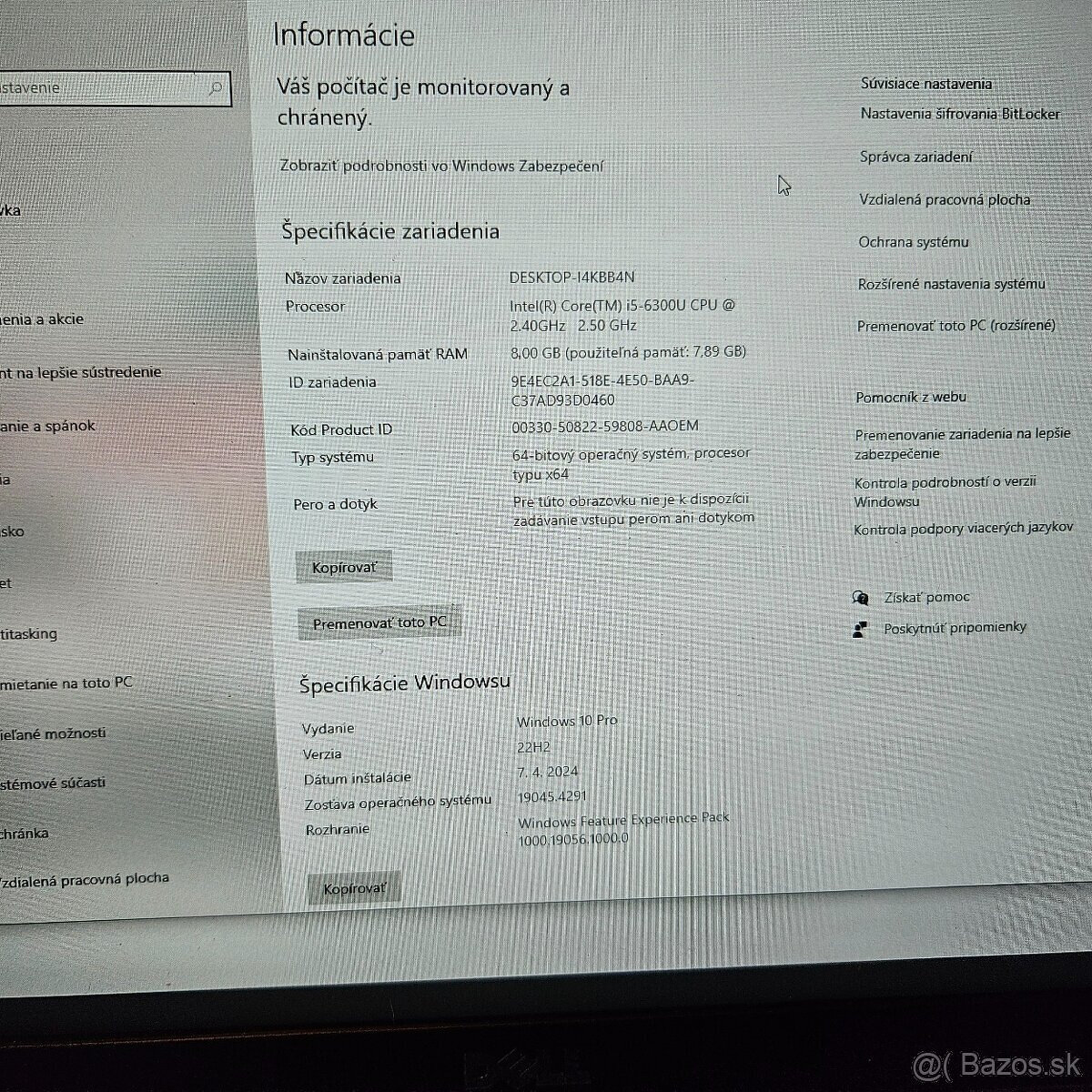 Notebook DELL Latitude 7480 s i5 - 3
