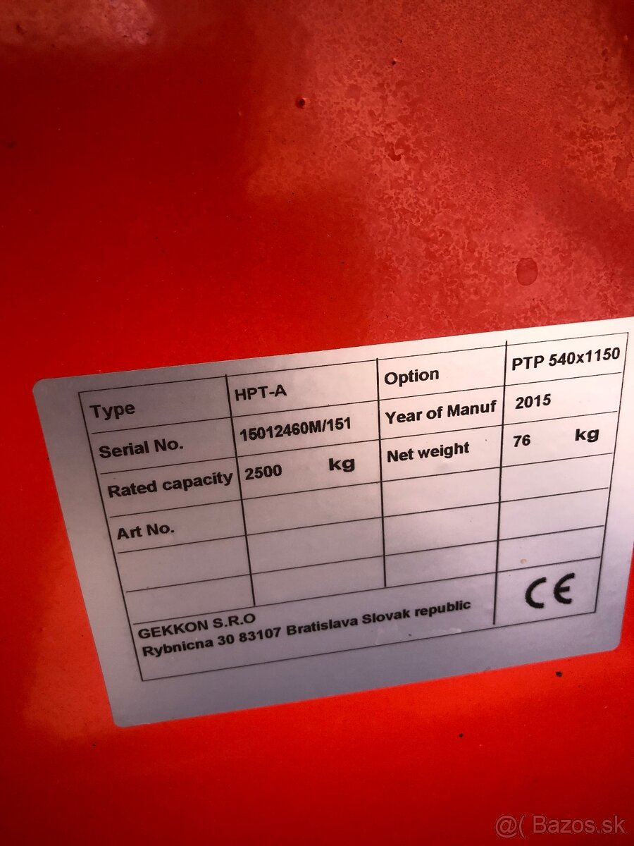 Paletovy vozik,paletak - 3