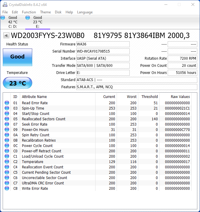 #51 - Disk 2TB Western Digital SATA 7200RPM 3,5" - 3