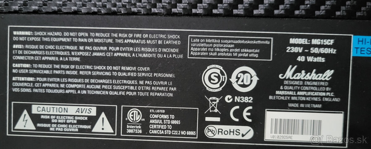 Marshall MG15CF - gitarové kombo - 3
