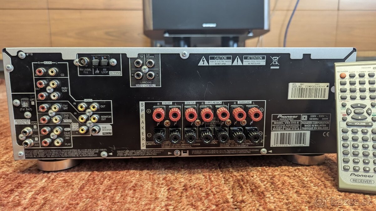 Predám AV RECIEVER PIONEER VSX 515 - 3