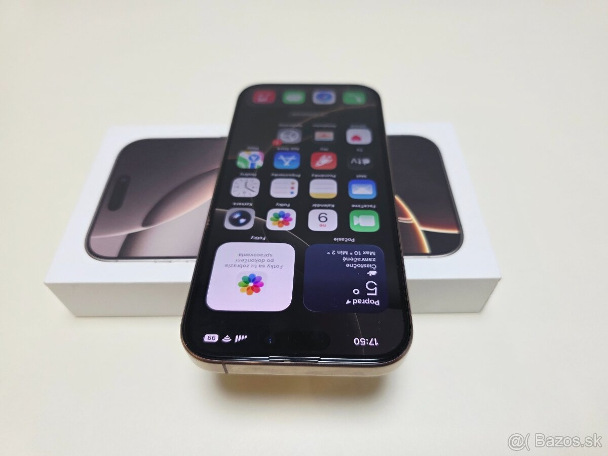 APPLE IPHONE 16 PRO 256GB ,DESERT TITANIUM,BATERKA 99% - 3