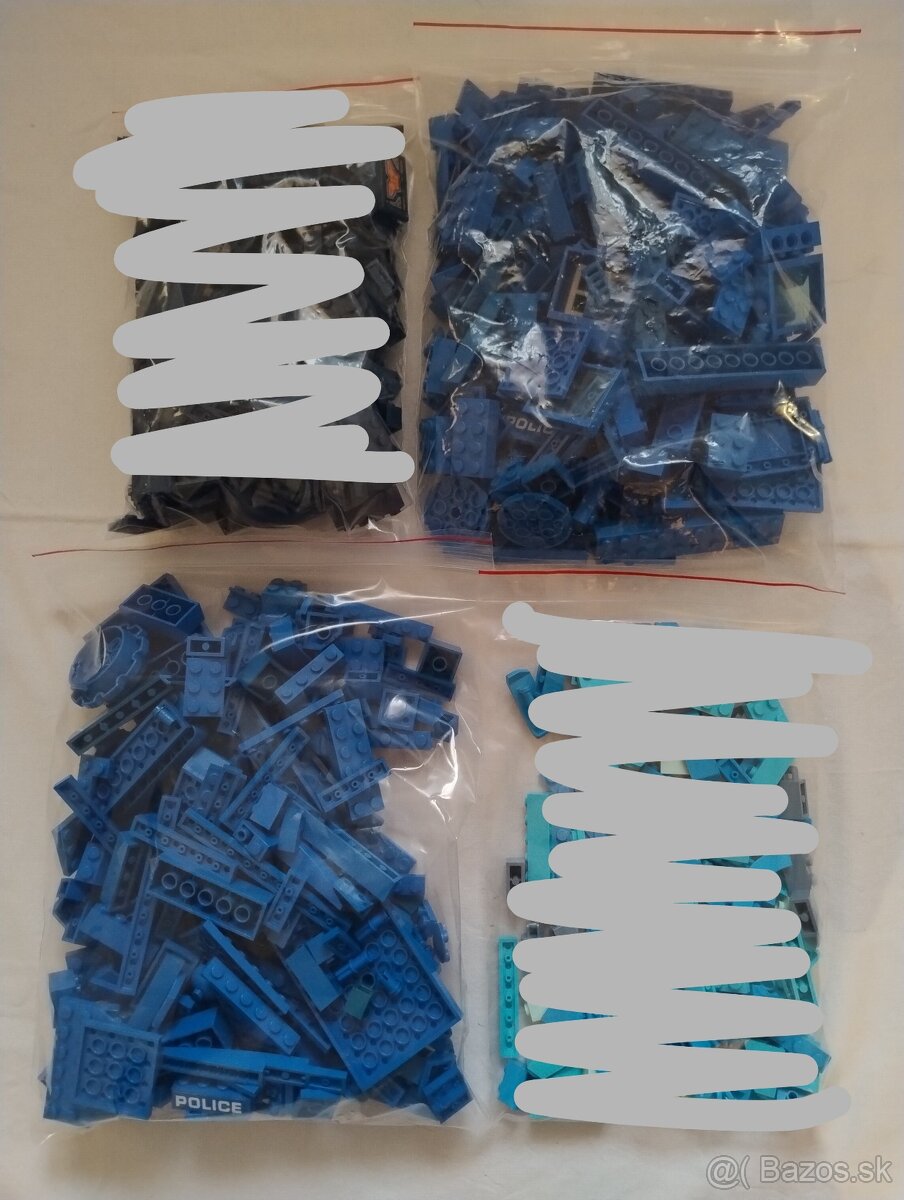 Lego kocky modrá - 335g - 3