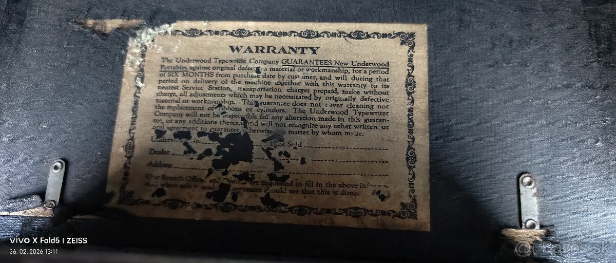 Písací stroj Underwood - 3