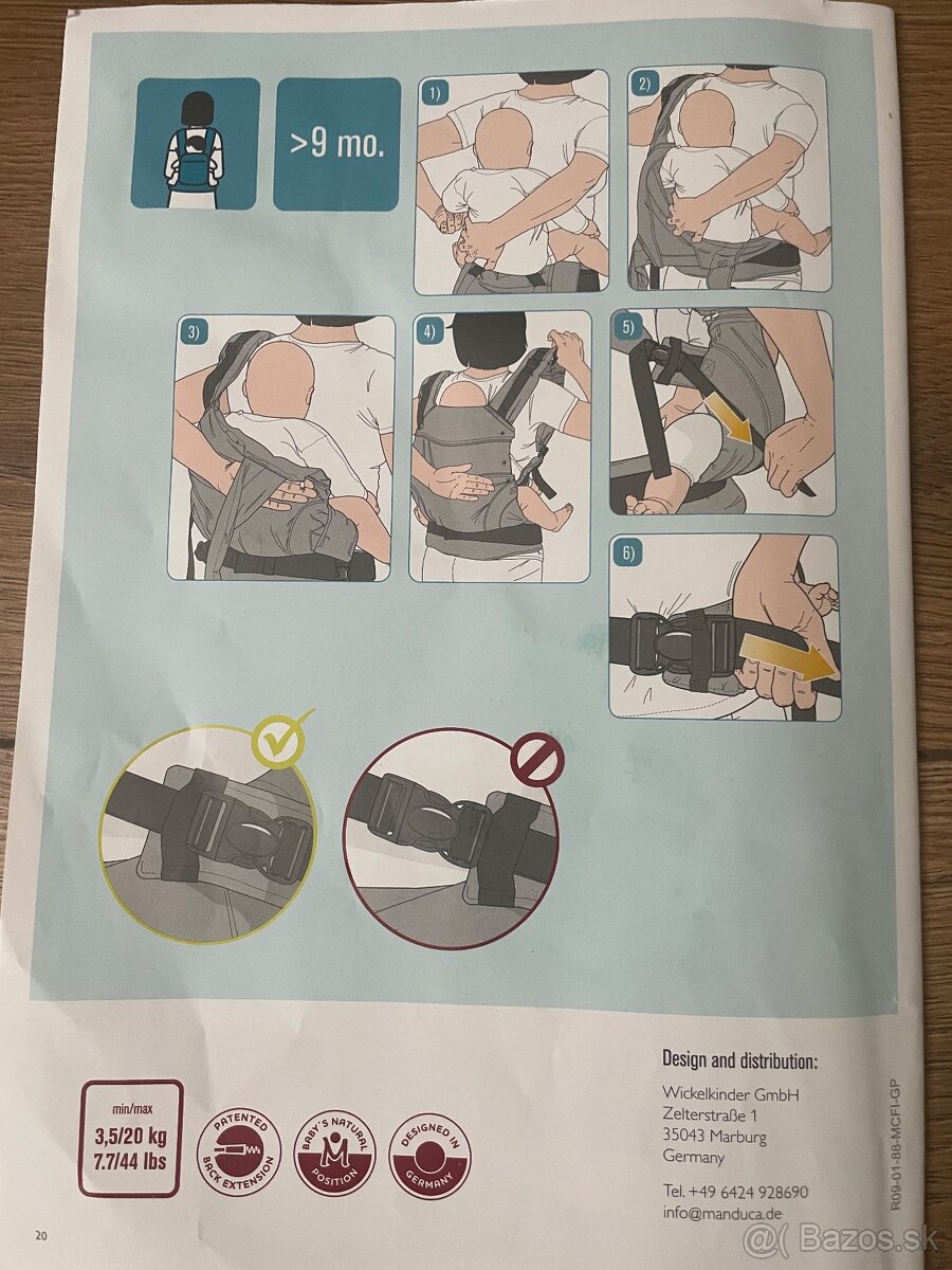 Ergonomický nosič Manduca - 3