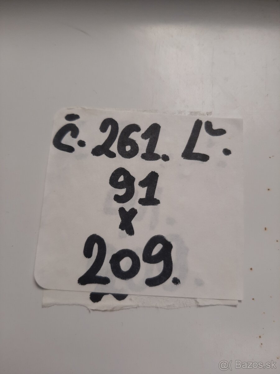 Plastové dvere Č. 261. Ľ - 3