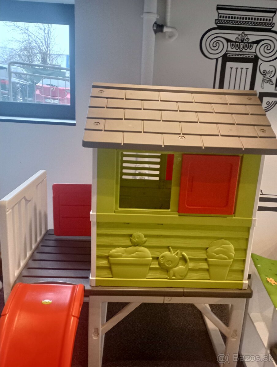 Predám detský domček Smoby na platforme so šmýkačkou - 3