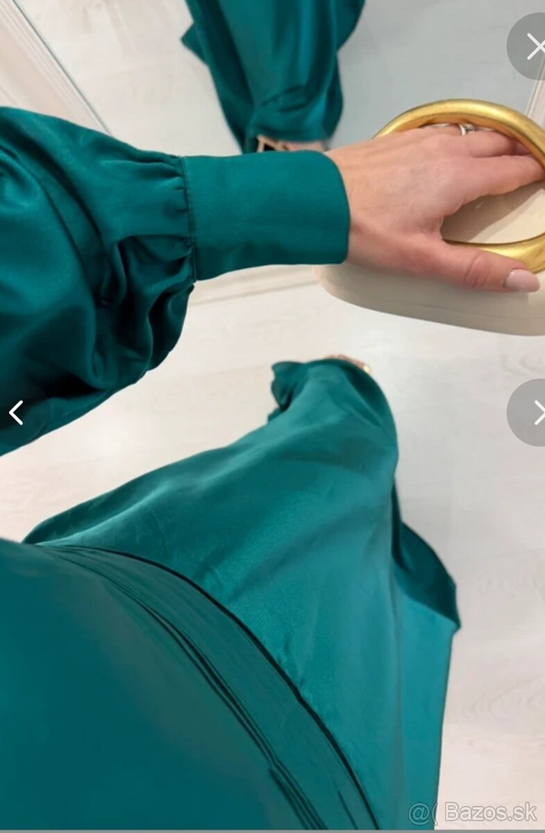 Smaragdové spoločenské šaty - 3