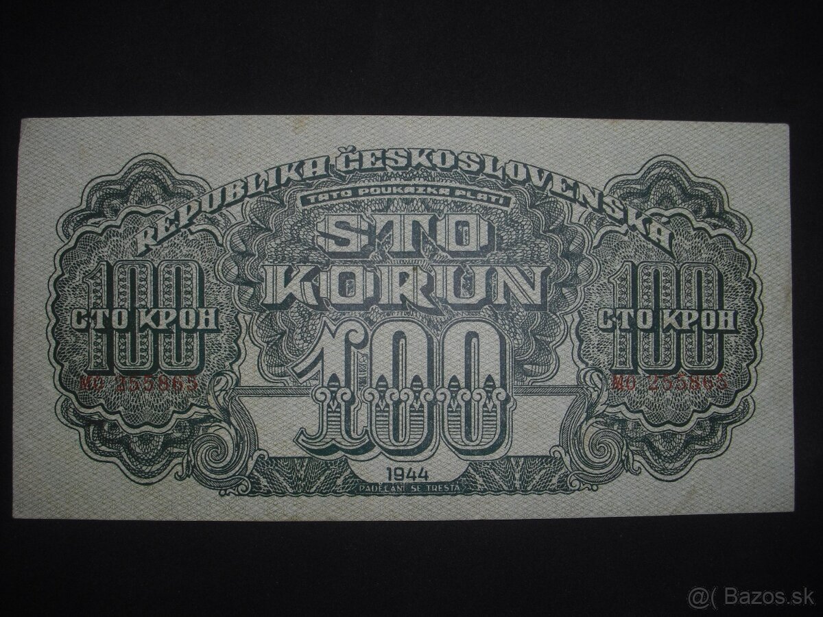 predam Ceskoslovenske bankovky 1944 1945 1985 - 3