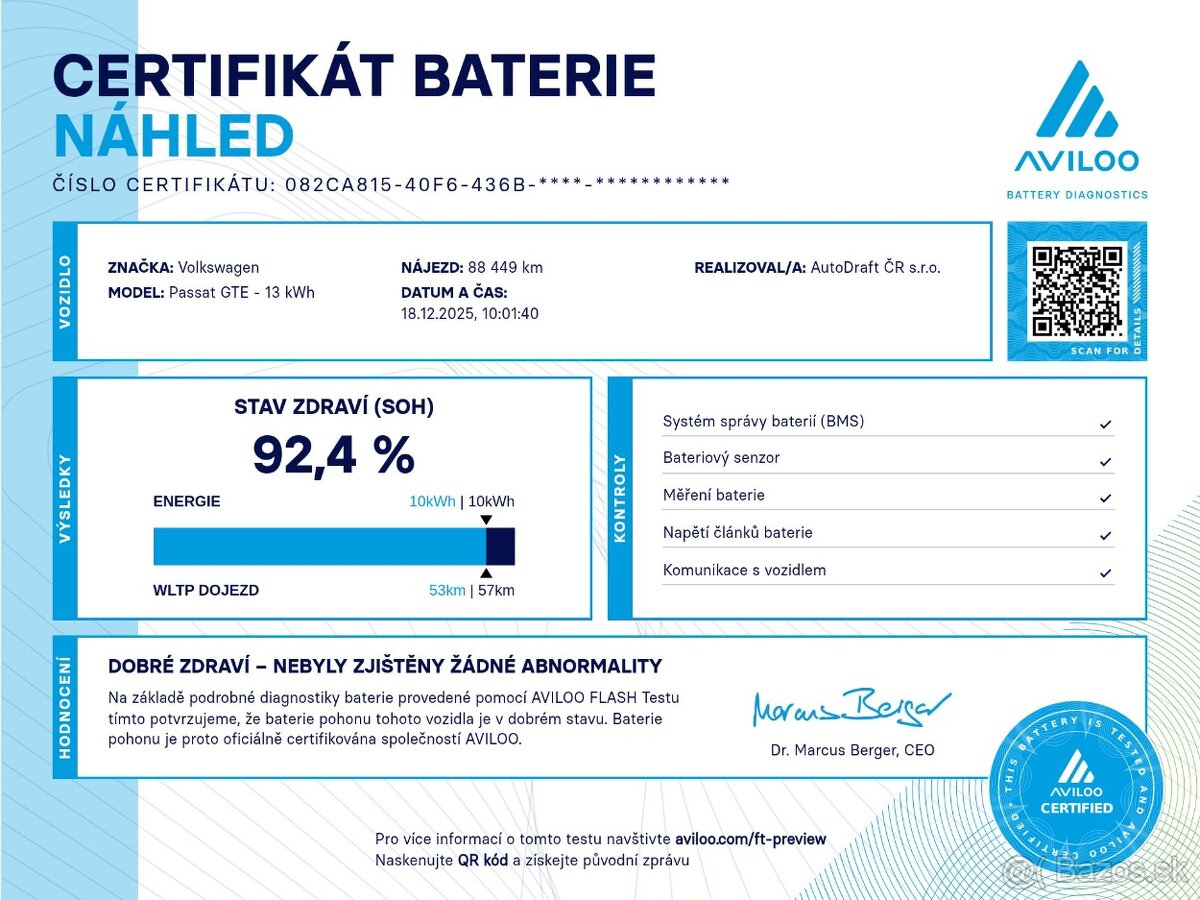 VW Passat B8 GTE 1.4 TSI Hybrid 160kW DSG - záruka Autodraft - 3