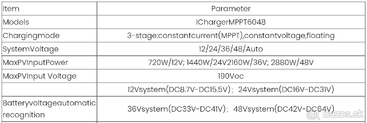 EASUN MPPT 60A max 2800W - 3