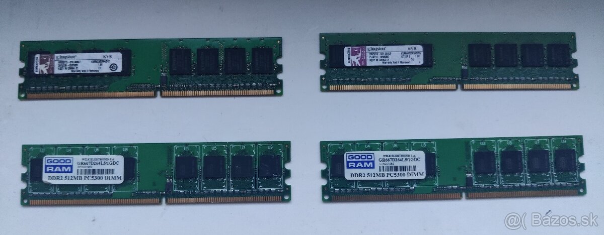 predám retro RAM moduly DDR + DDR2 - 3