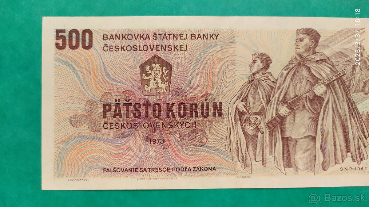 500 Kčs 1973 séria Z - 3