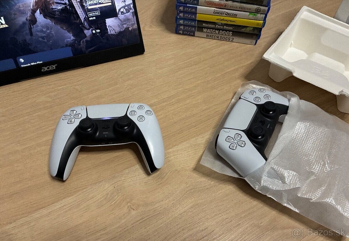 Prodám PlayStation 5 (Slim) - 1TB + 2x DualSense + Hry - 3