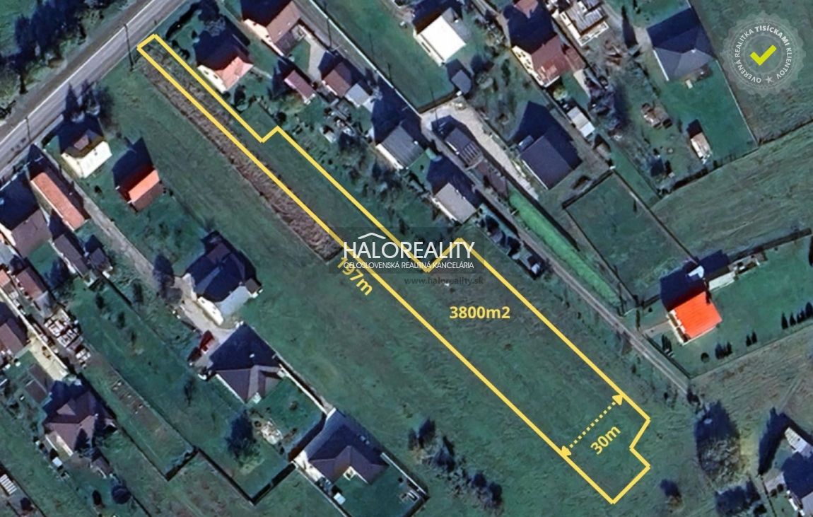 HALO reality - Predaj, pozemok pre rodinný dom 3800 m2 Podvy - 3