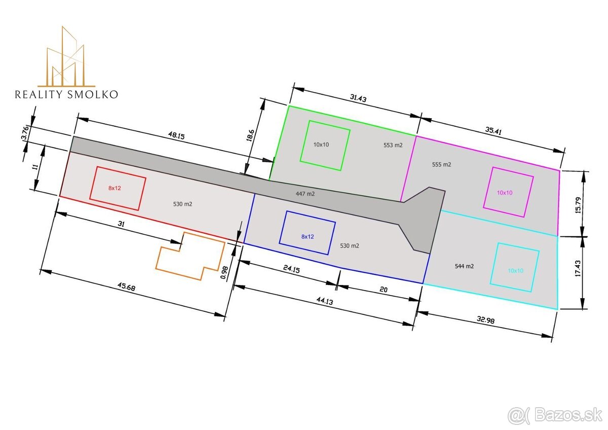 Na predaj pozemok 3175m2 na výstavbu až 4 RD-Kecerovce - 3