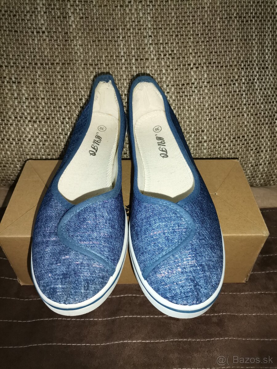 Dámske balerínky, plátenky, topánky č. 39 Nové - 3