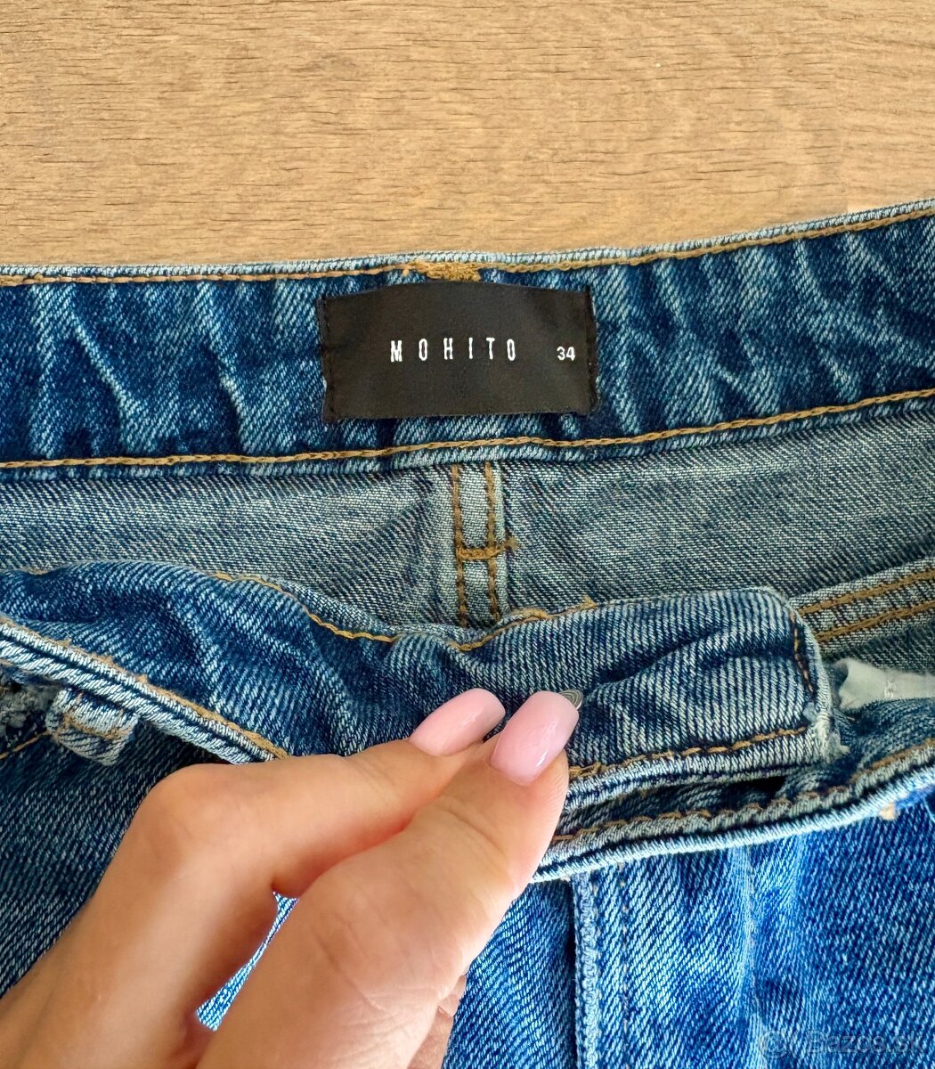 Dámska riflová midi sukňa veľkosť XS, zn. Mohito - 3