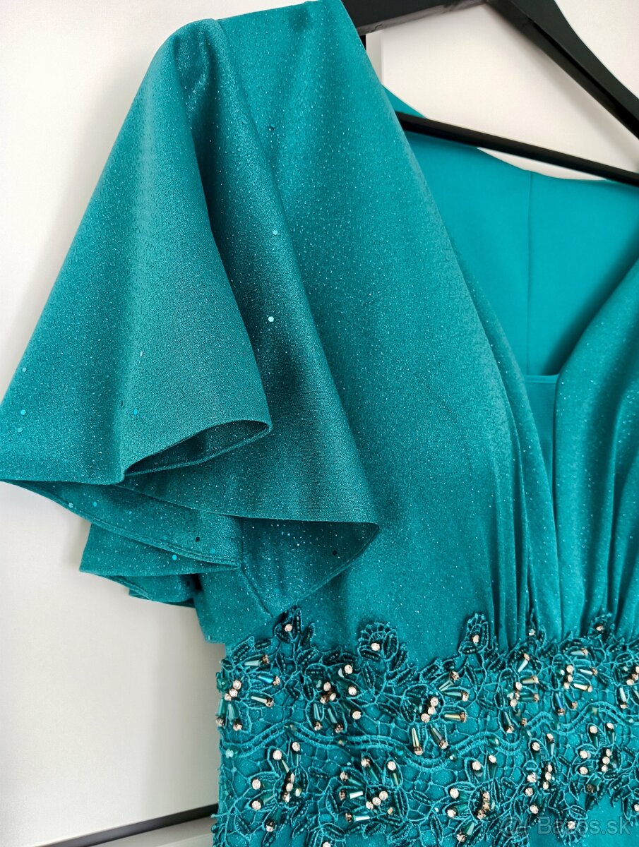Plesové trblietavé šaty veľ.42 - 3