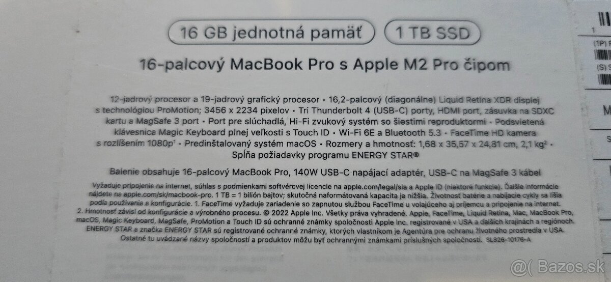 MacBook Pro 16" M2 Pro / 16GB / 1TB / ako nový - 3
