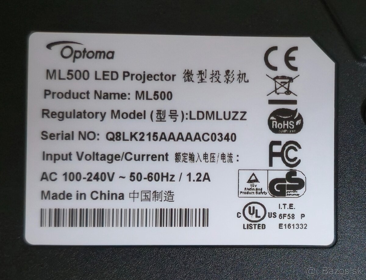 Predam Led projektor Optoma ML 500 - 3