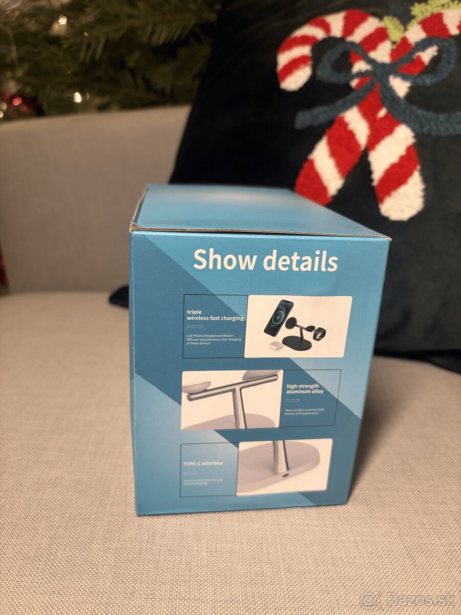 Bezdrôtová nabíjačka 3-v-1 pre mobilný telefón (nová) - 3