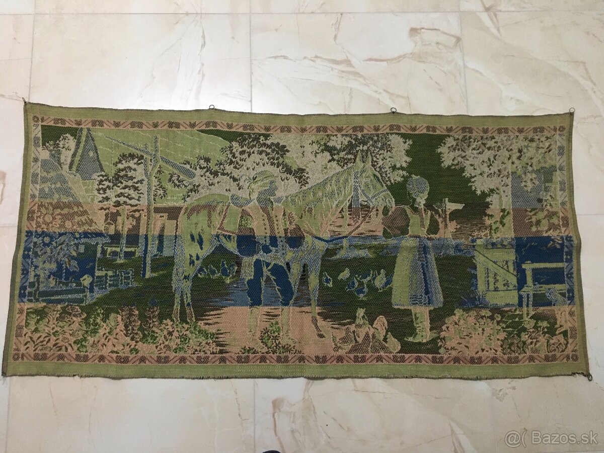 Vintage nástenné koberece – gobelín, - 3