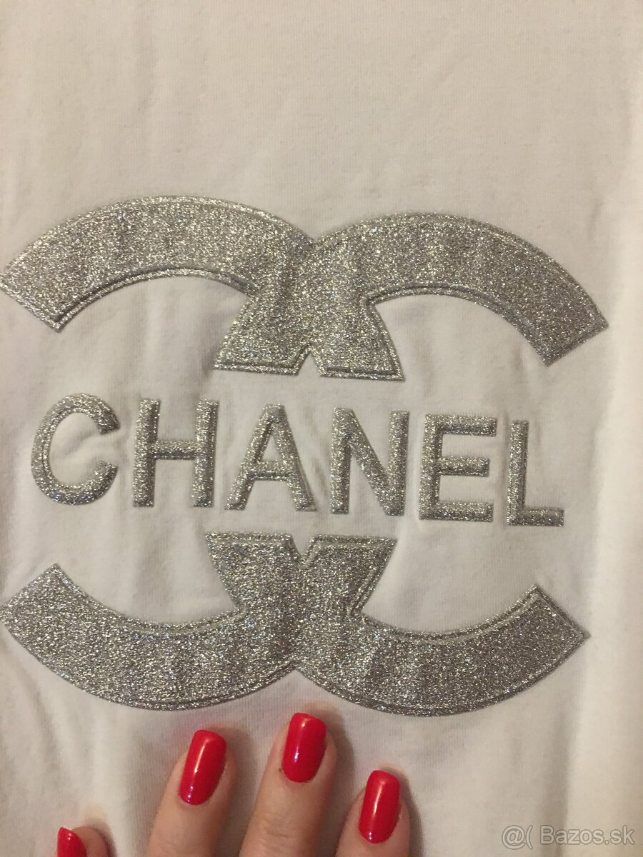 CHANEL originál dámske tricko white M/L - 3