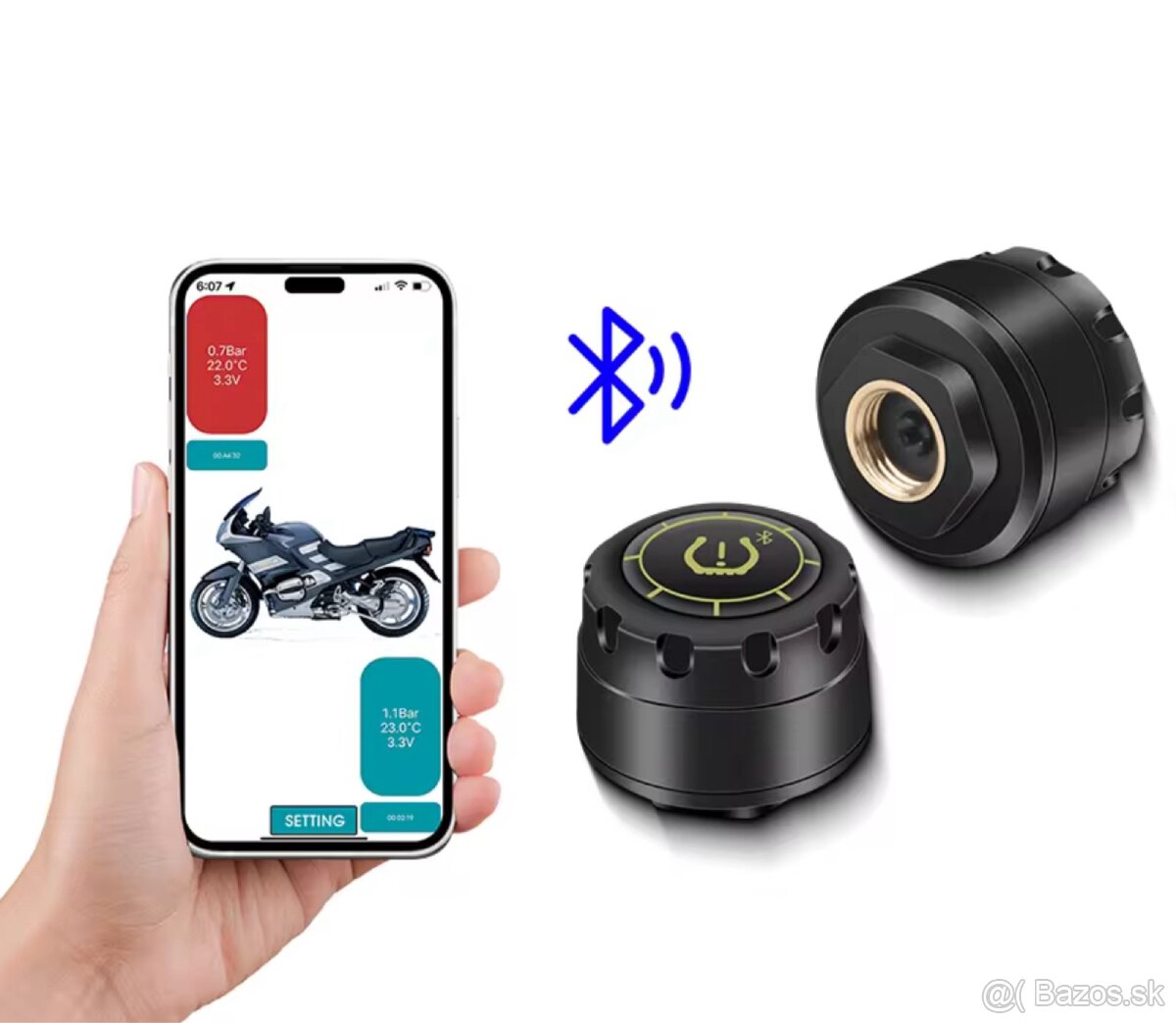 ‼️Bluetooth TPMS snímače tlaku v pneu – 4 ks‼️