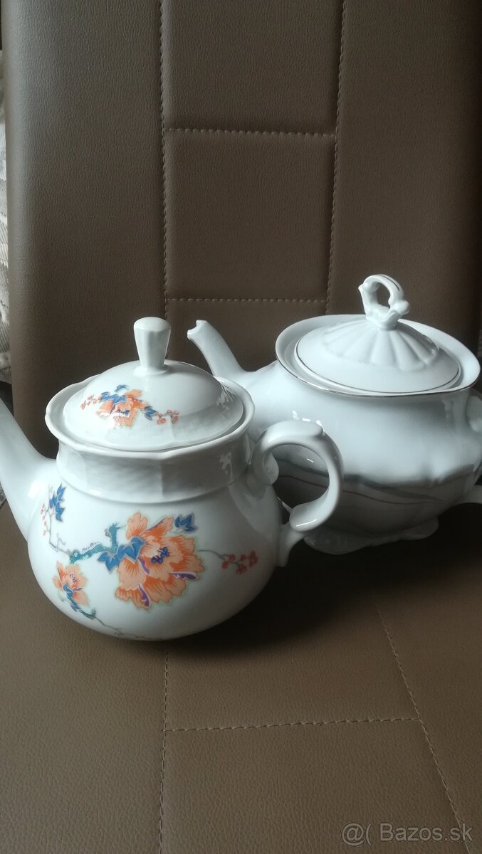 Porcelánové čajníky 2ks, misa polievková - 3