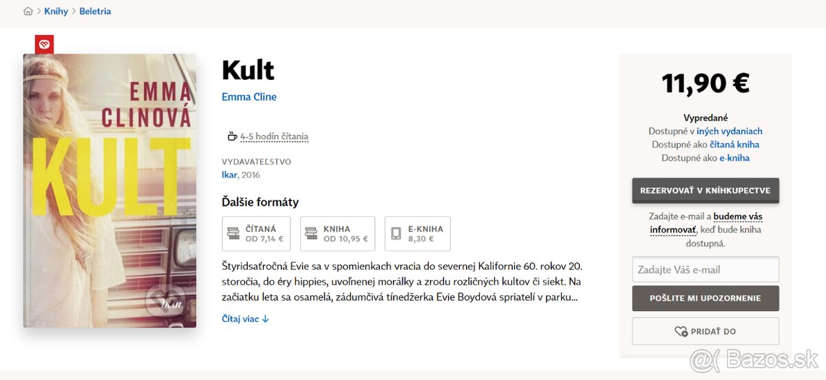 NOVA, necitana kniha Kult / Emma Cline - 3