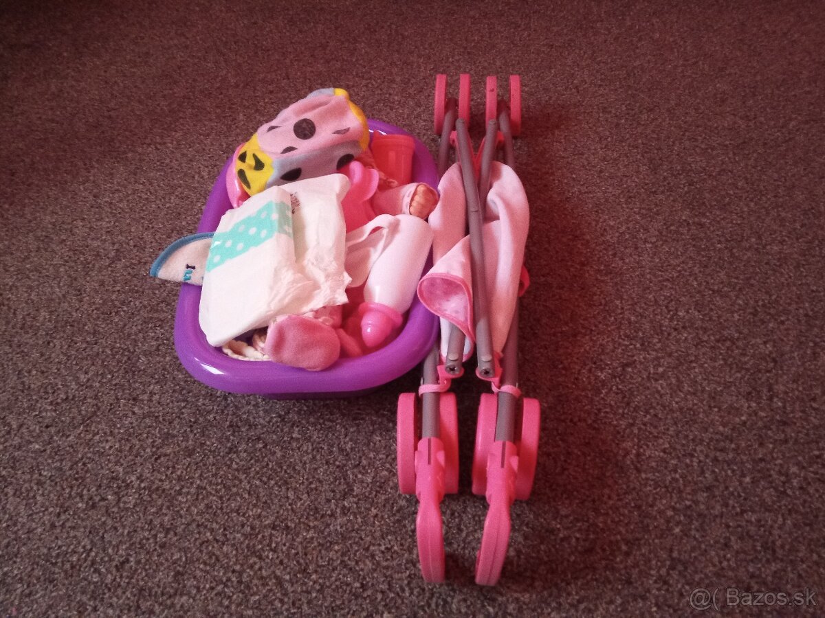 Bábika, kočík, vanička - 3