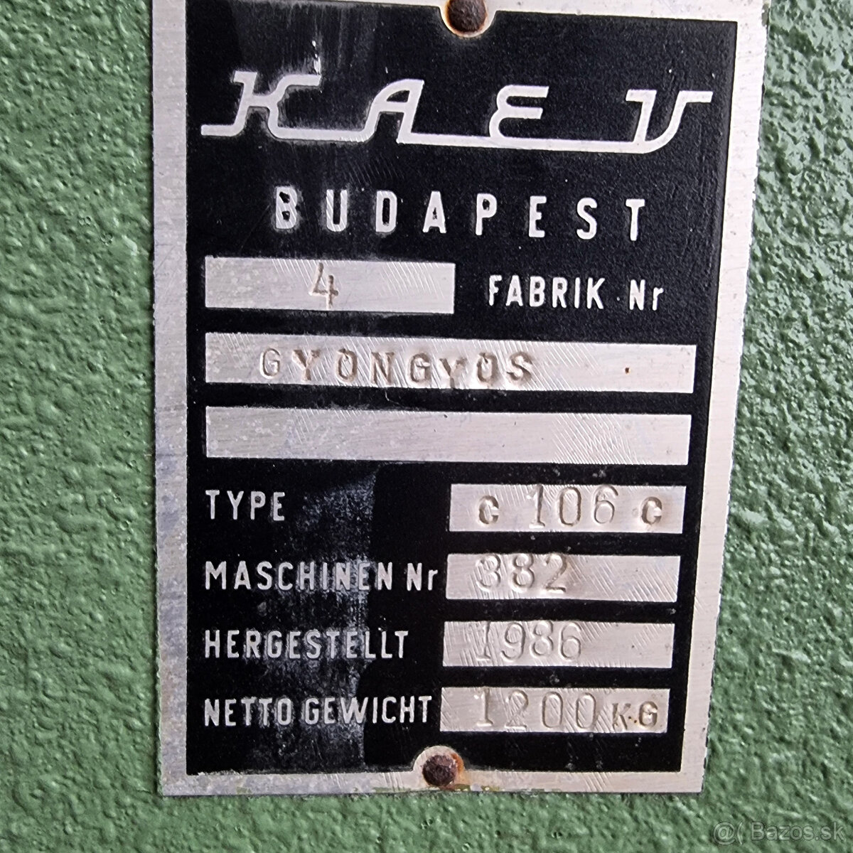 Výsekový hydraulický lis KAEV C106C - 3