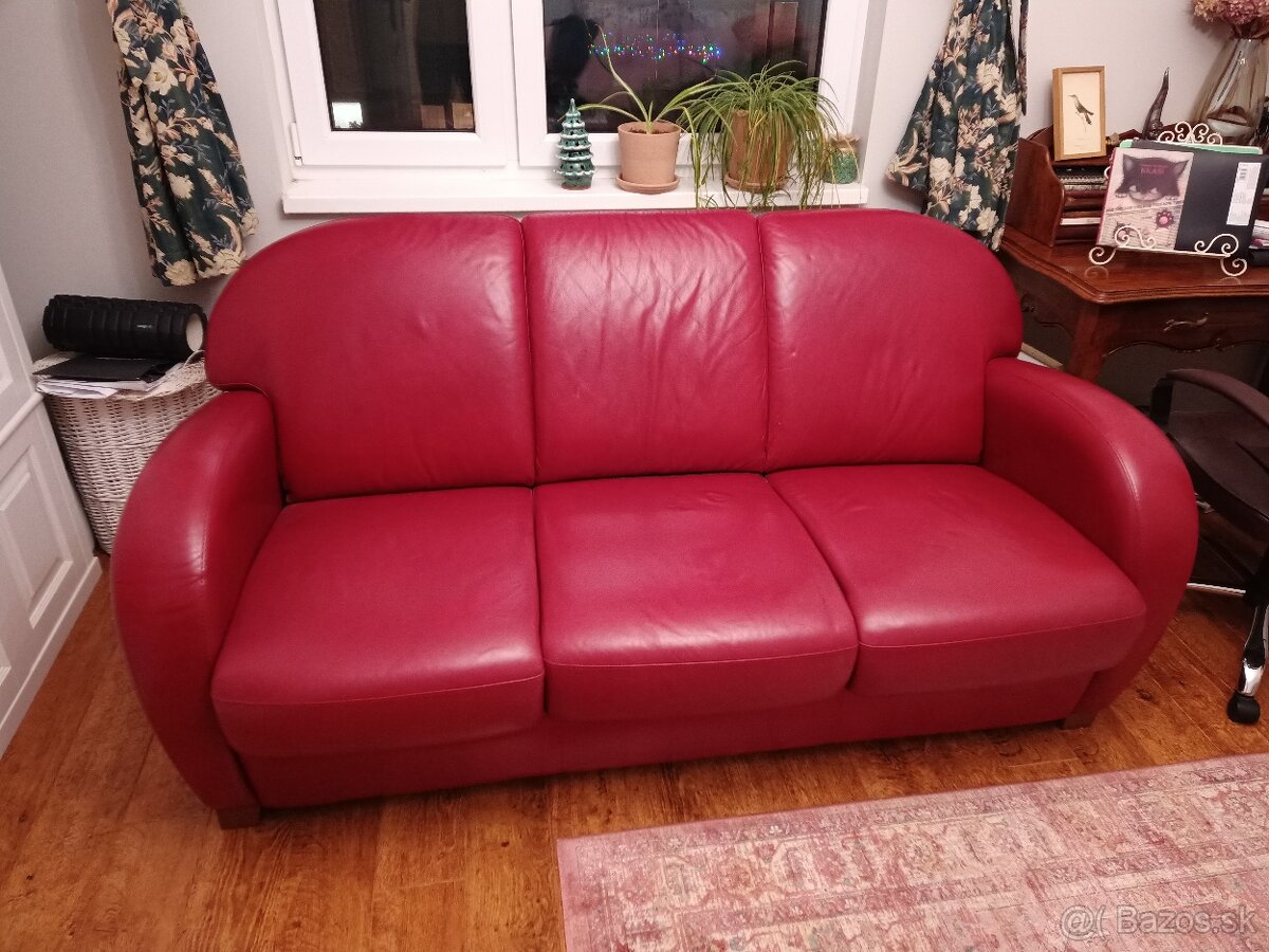 talianska kožená sedačka - 3