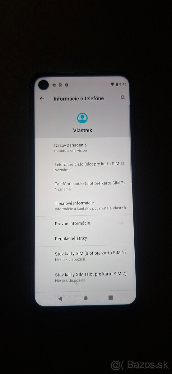 Motorola One Vision 2x. - 3