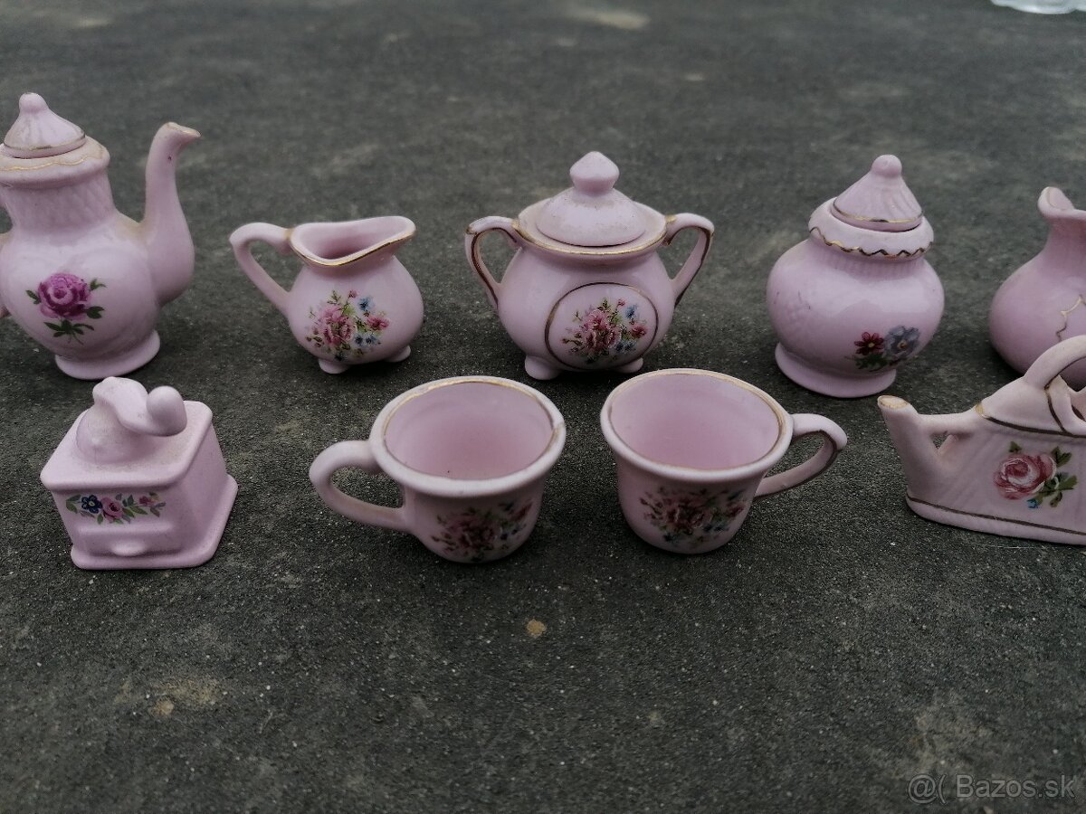 Predám zbierka miniatúr z ružového porcelánu - 3