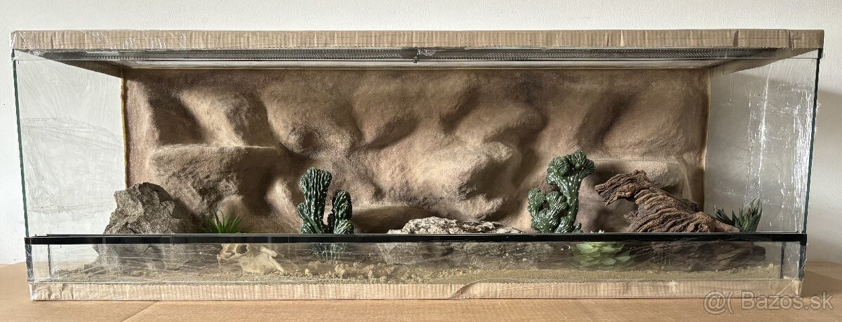 Terárium 120x40x40 s 3D stenou - 3