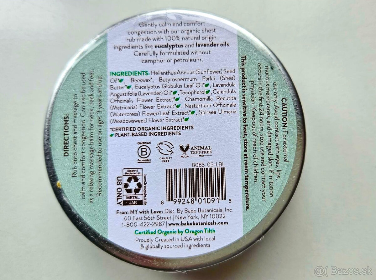 organický eukalyptový balzam pri prechladnutí - 3