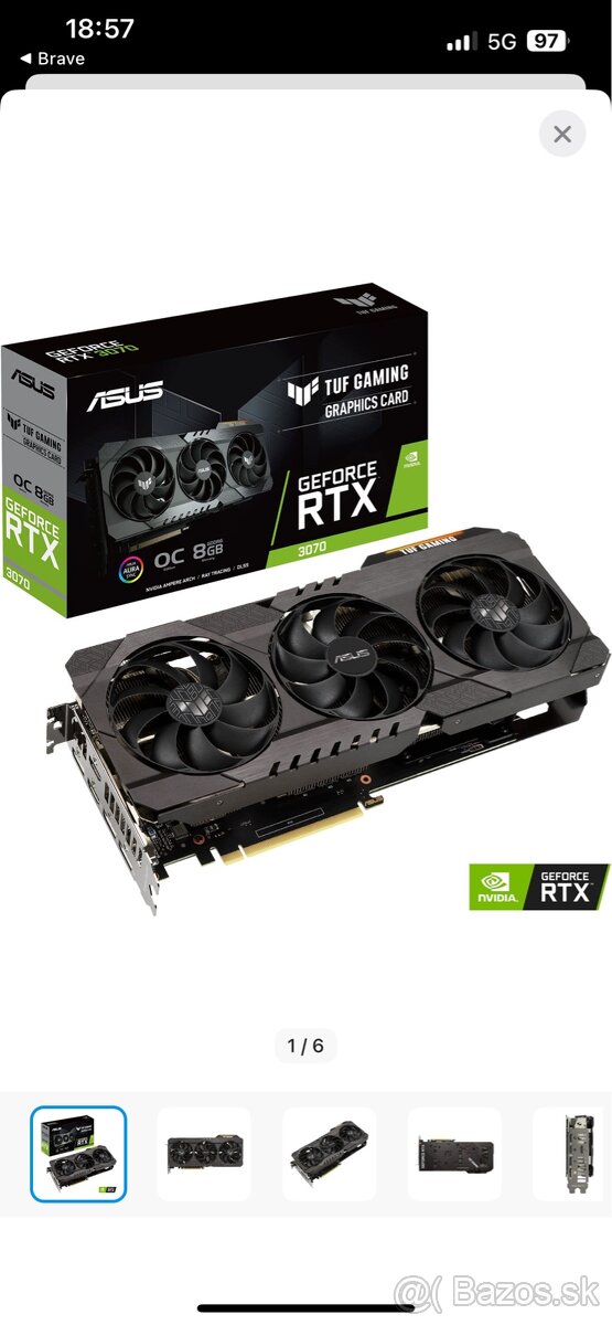 ASUS GeForce TUF RTX 3070 O8G GAMING - 3