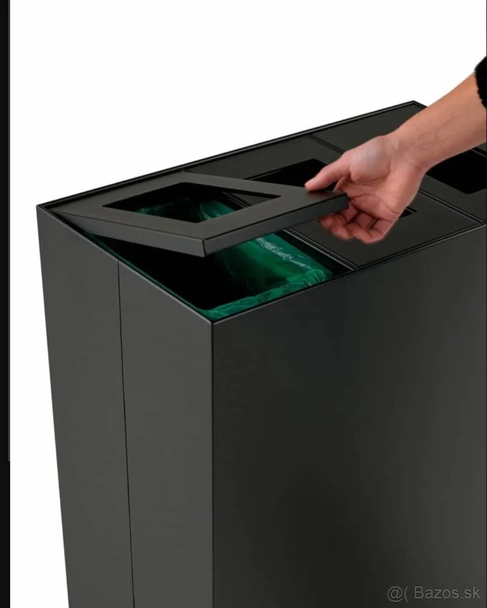 Kvalitný kôš na triedenie odpadu - biely - 3