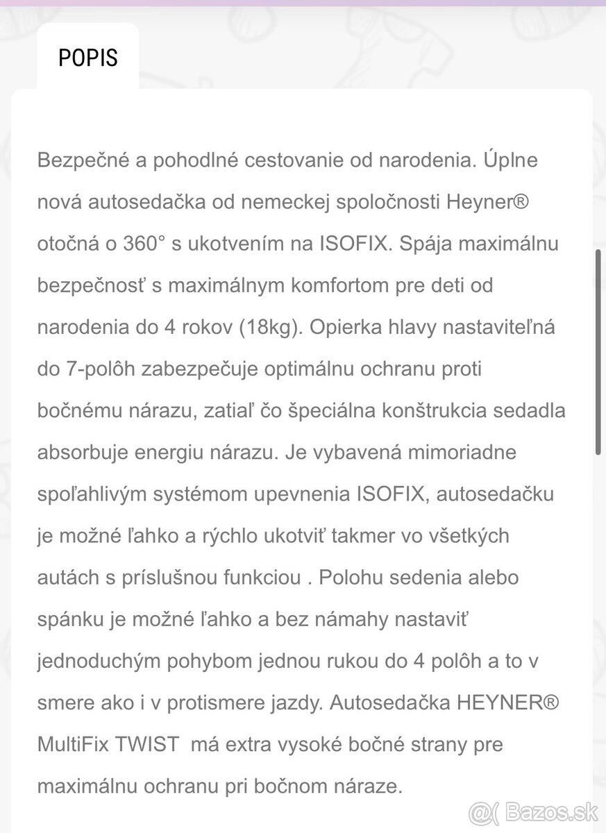 Otočná autosedačka Heyner - 3