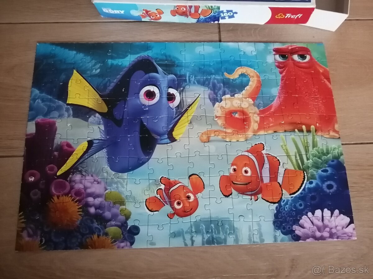 Puzzle Hľadá sa Dory, Macko PU, Bambi, Minnie, Ebchantimals - 3
