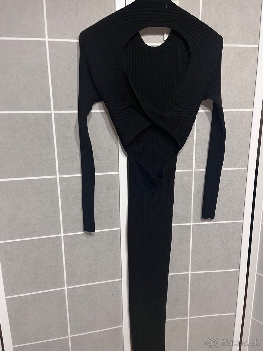 Čierne upletove šaty - 3