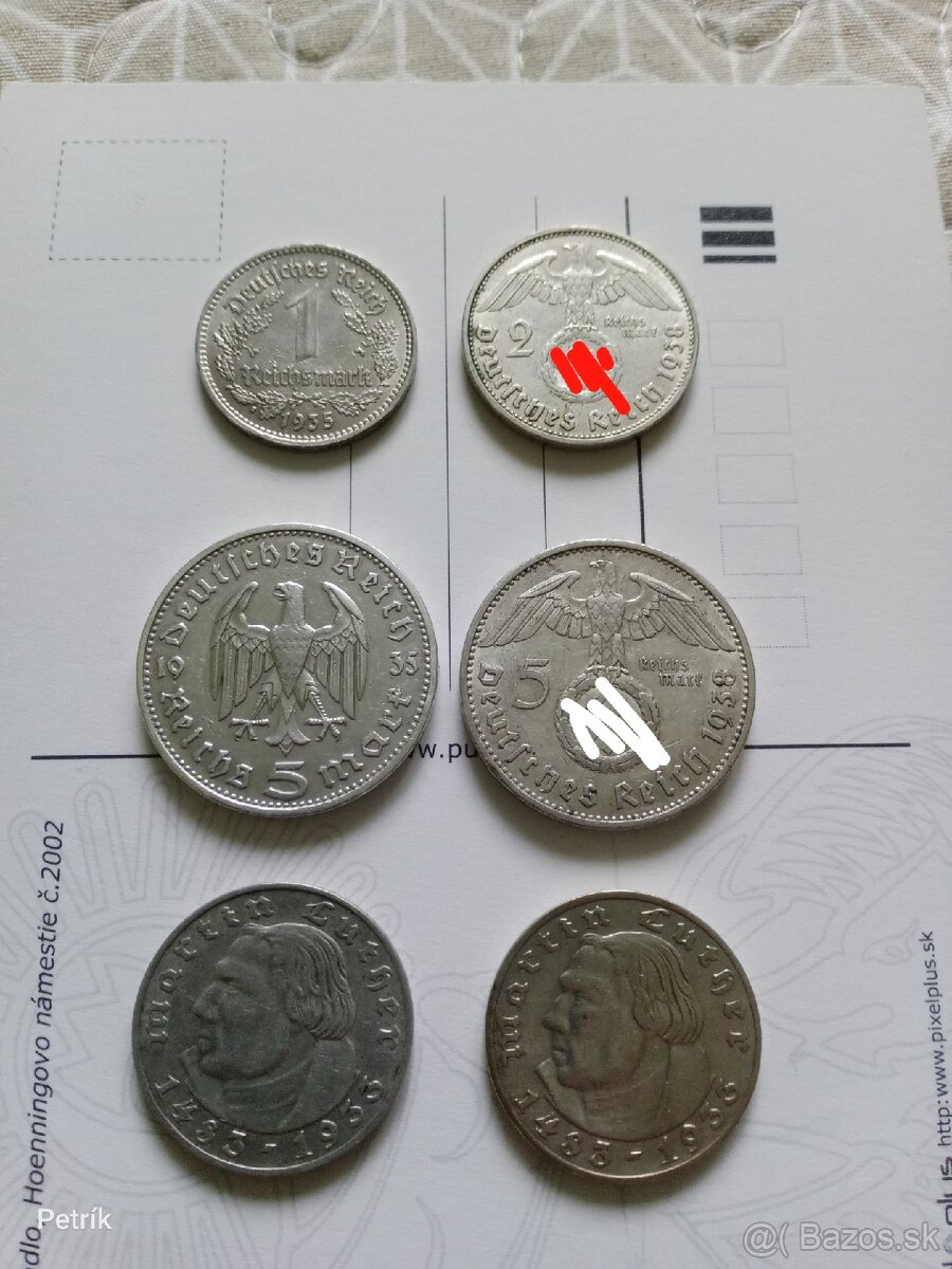 Mince Tretia reich striebro 5 mariek - 3