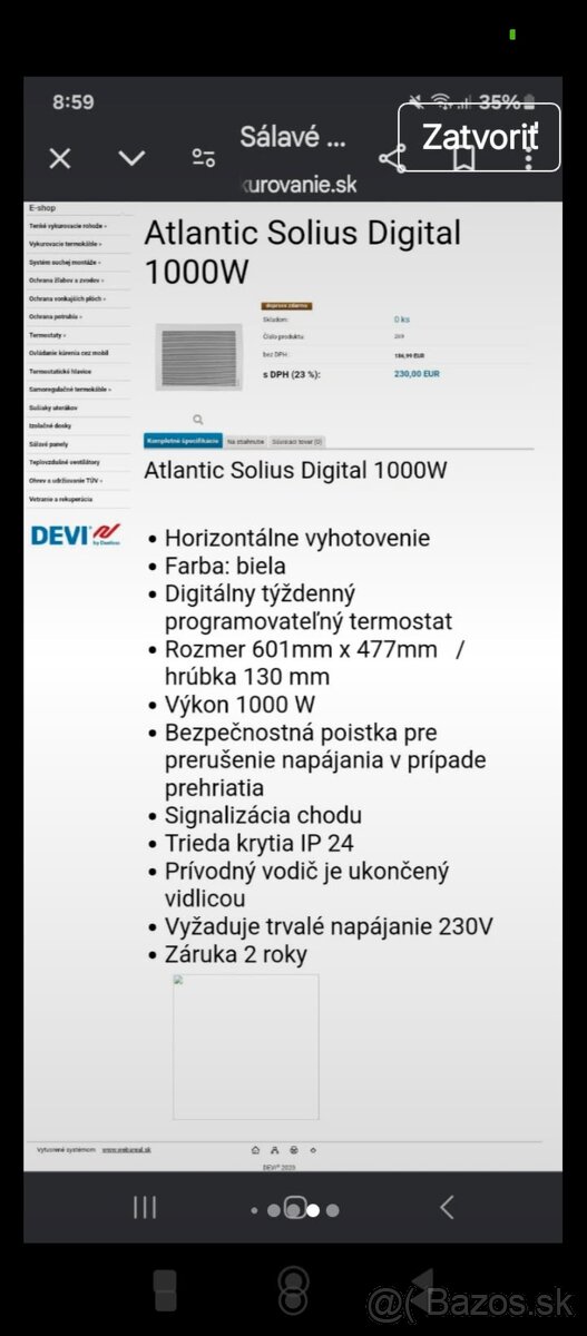Atlantic solius lcd,wifi,el.ohrievače - 3