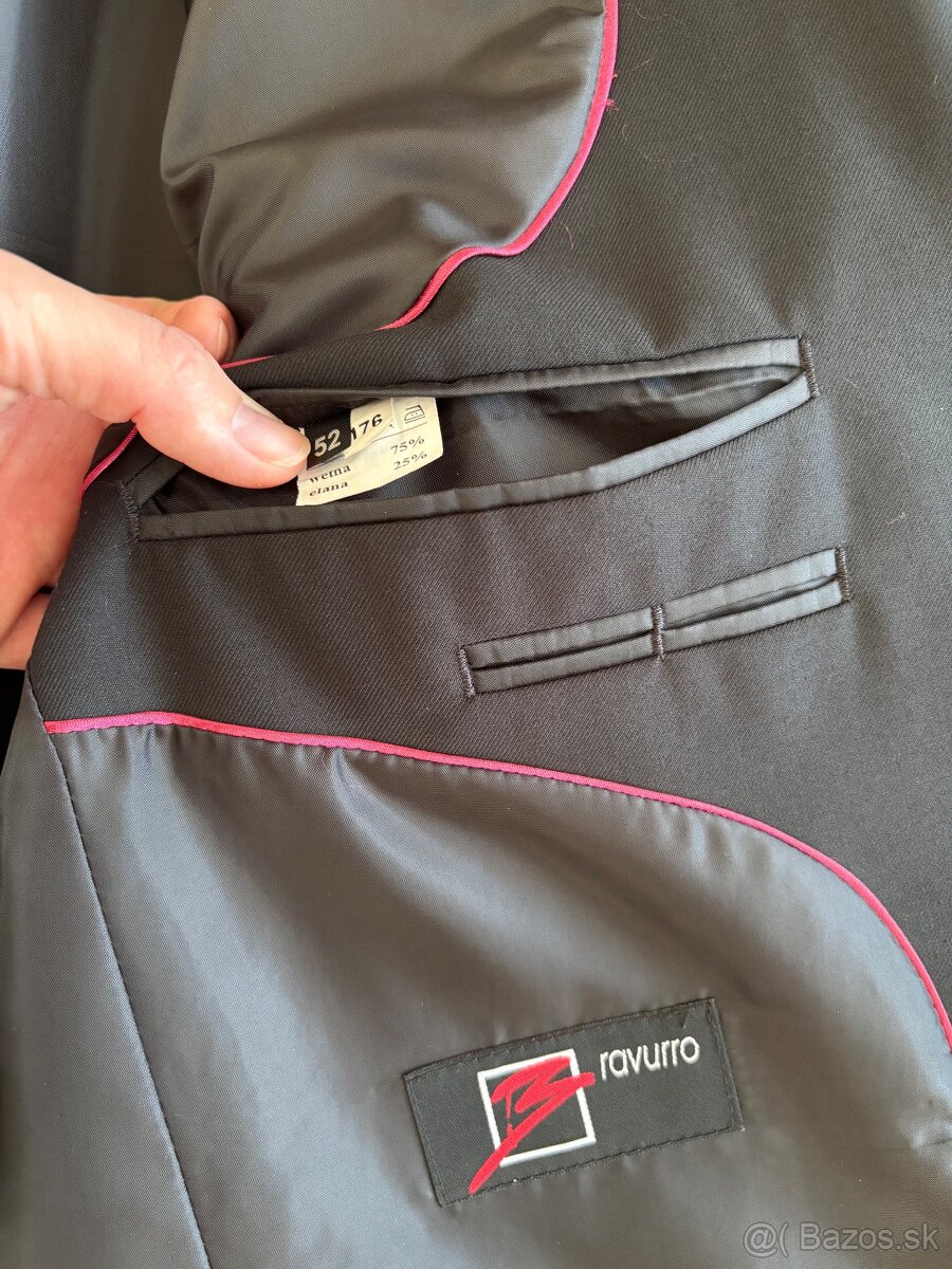 Čierny oblek ravurro 52 - 3