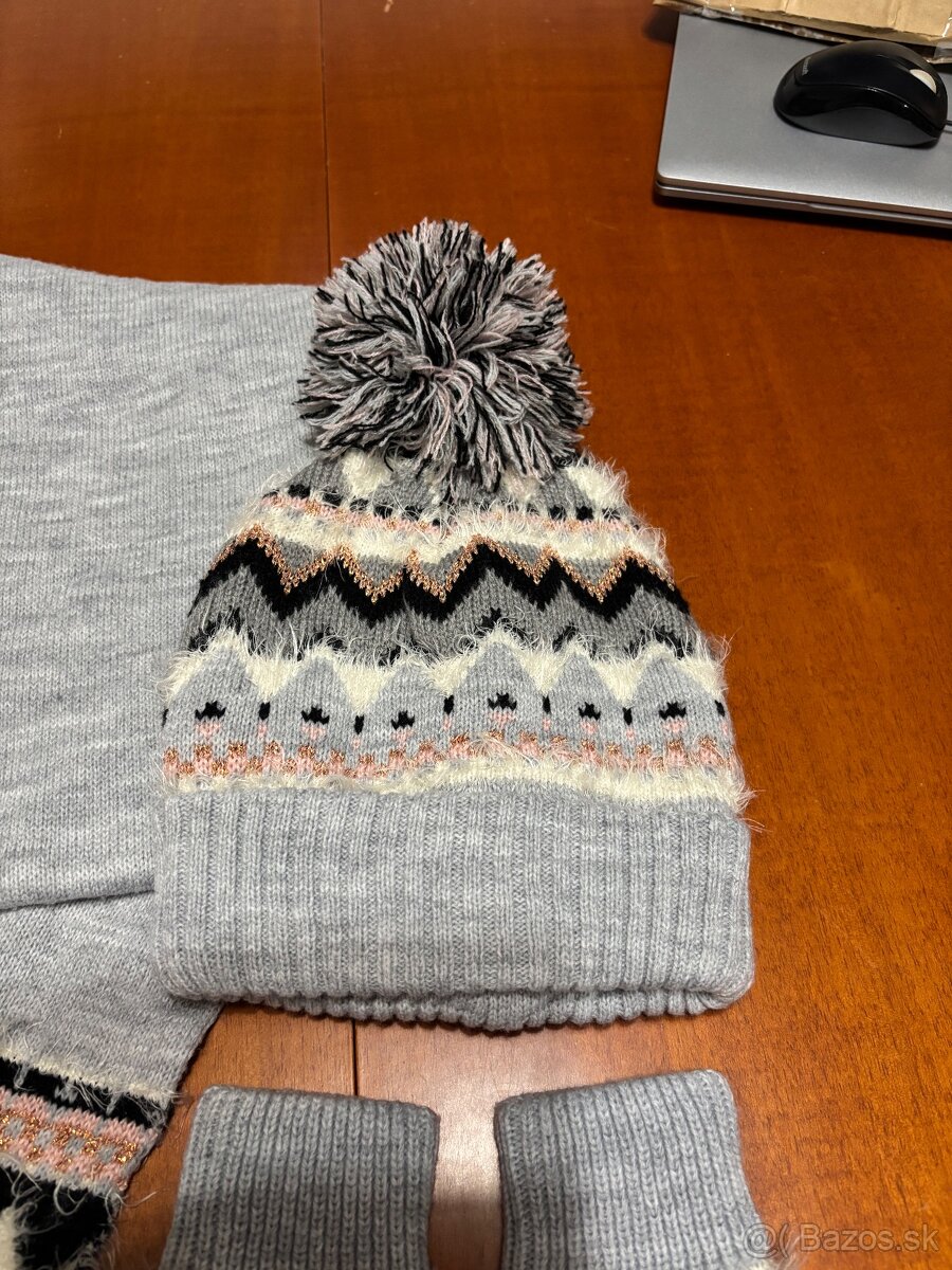 Čiapka, rukavice, šál súprava - 3